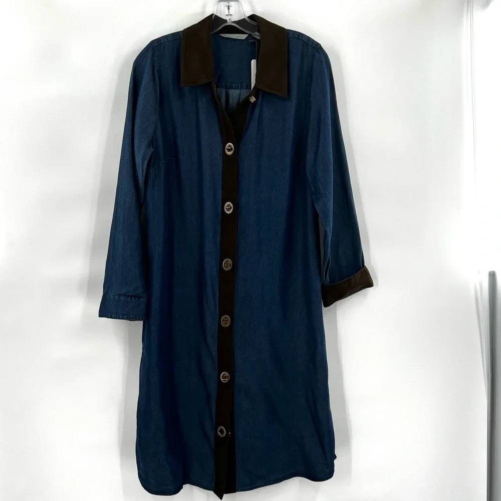 Icons Soft Surroundings Urbina dress denim blue S (6-8)